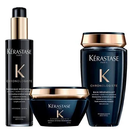 Kérastase Chronologiste Regenerant Kit - Shampoo + Máscara + Leave-In Kit