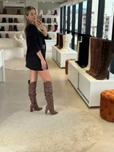 Bota Cano Longo Enrugadinha Napa Terra